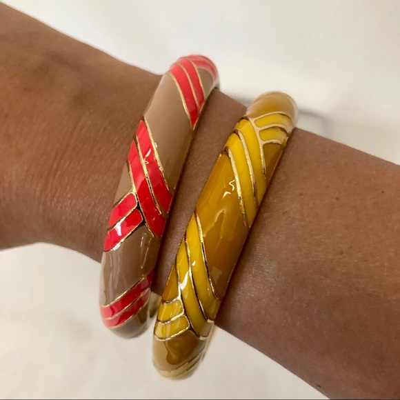J Crew enamel bangle bracelets - Picture 4 of 4